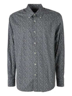 Ascot Sport Camicia da uomo con stampe in cotone elasticizzato - multicolore
