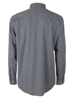Ascot Sport Camicia da uomo in cotone a maniche lunghe con stampe - cielo