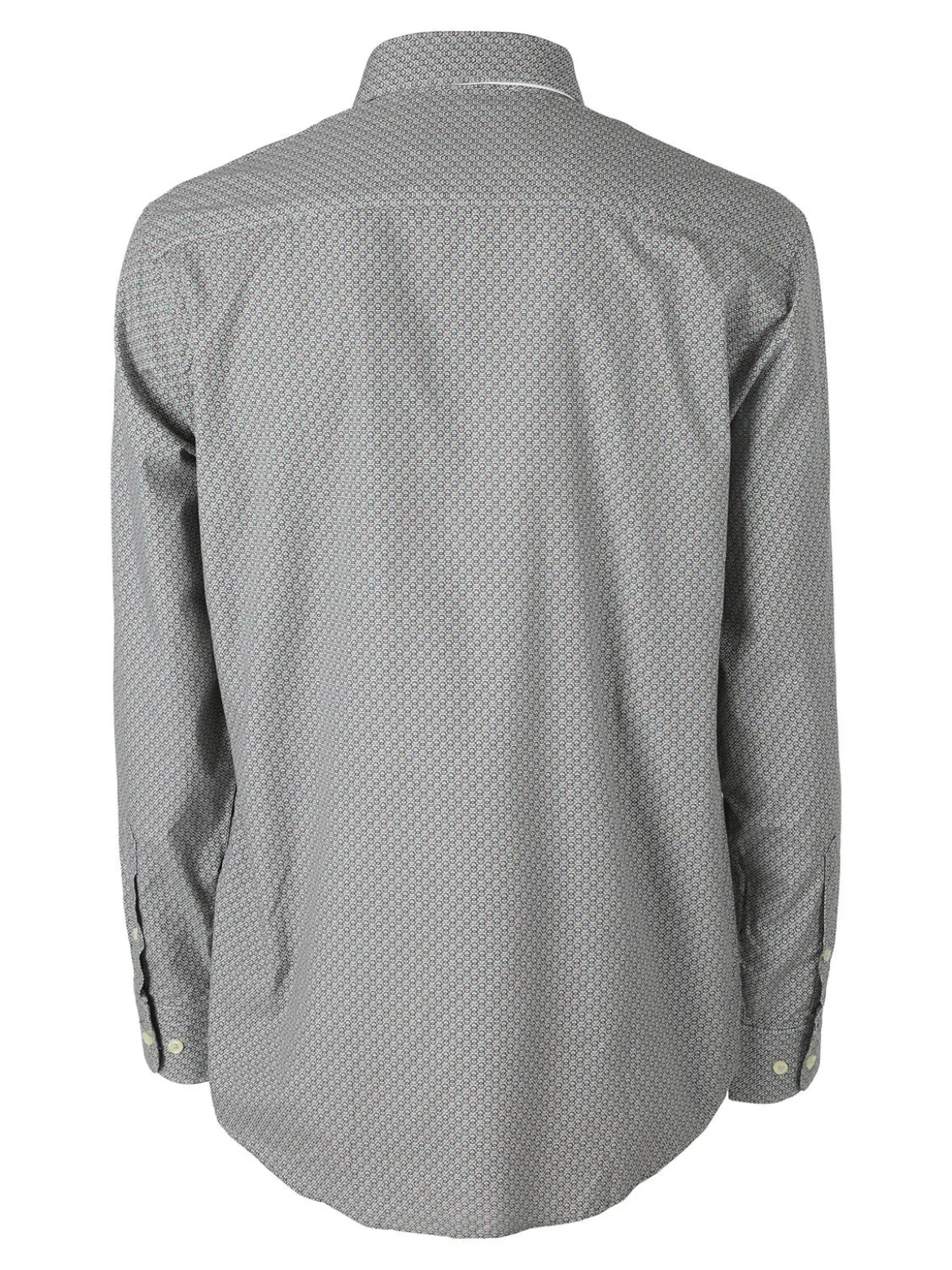 Ascot Sport Camicia da uomo in cotone a maniche lunghe con stampe - grigio