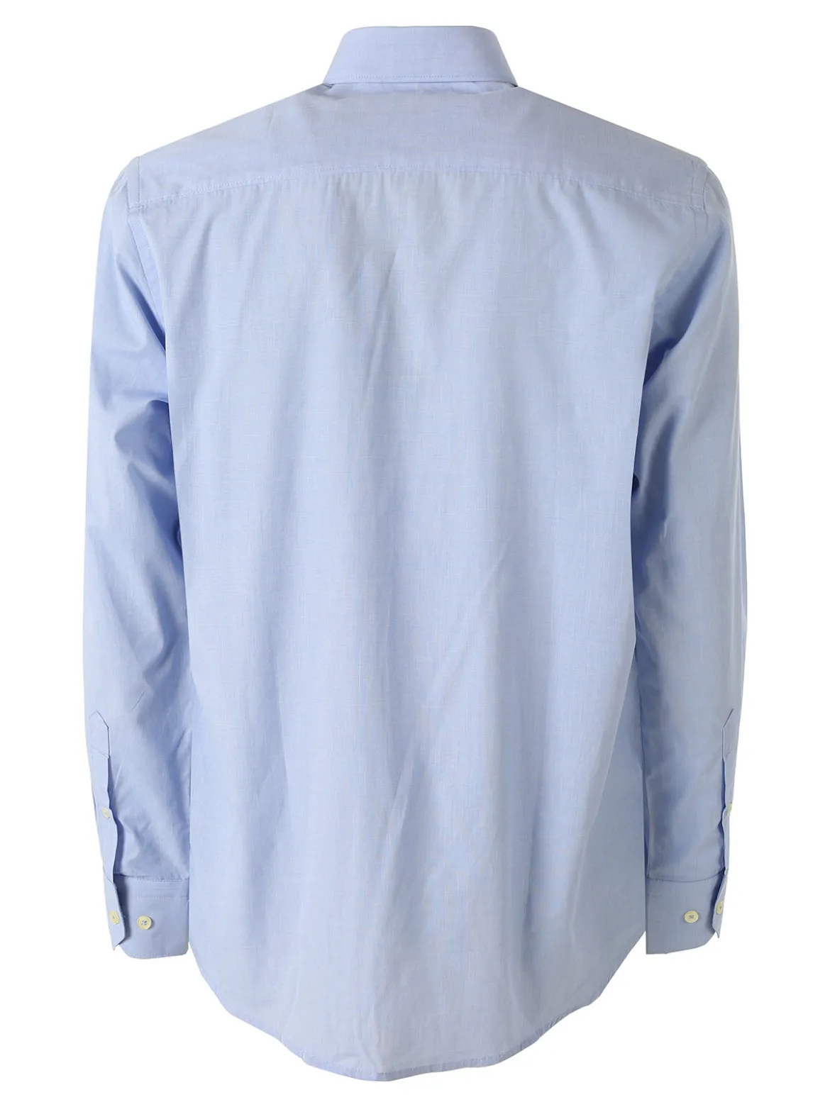 Ascot Sport Camicia da uomo in cotone a maniche lunghe con taschino - azzurro