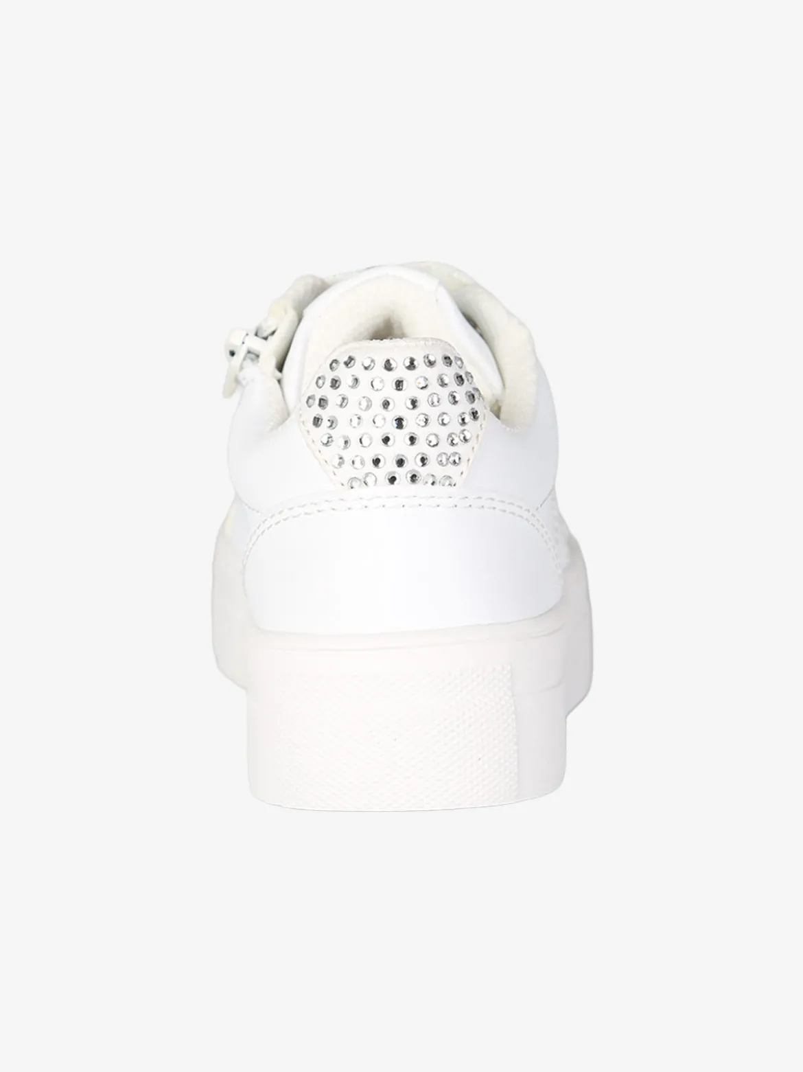 Asso Sneakers gioiello da ragazza con lacci e zip - bianco
