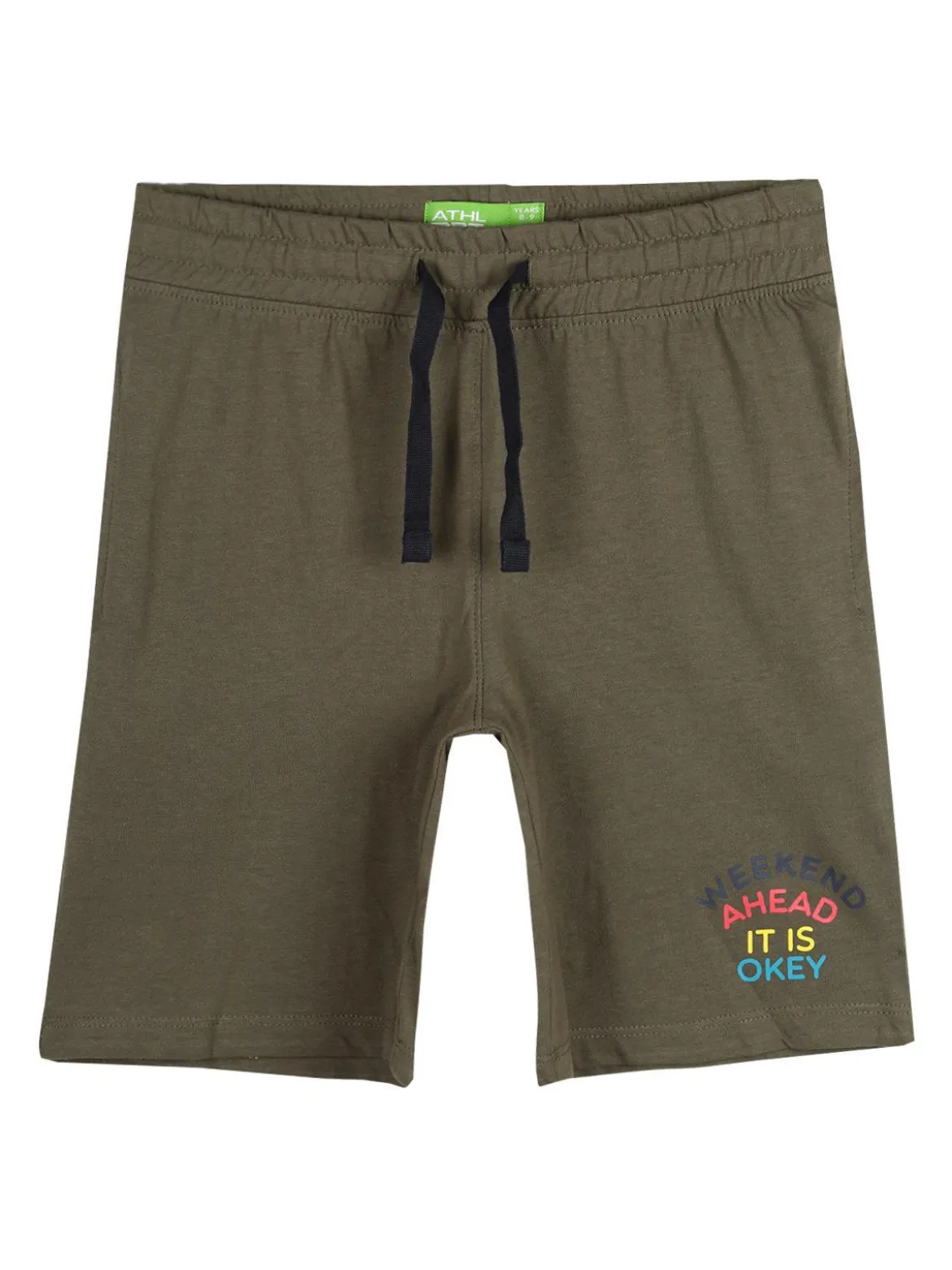 Athl Dpt Bermuda in cotone con scritte