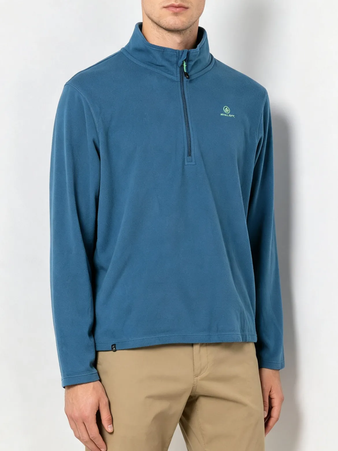 Athl Dpt Felpa da uomo mezza zip in micropile