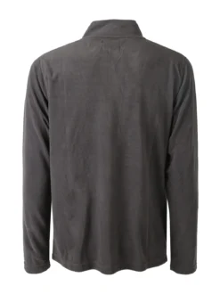 Athl Dpt Felpa da uomo mezza zip in micropile - antracite