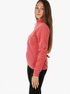 Athl Dpt Felpa donna full zip in micropile - corallo