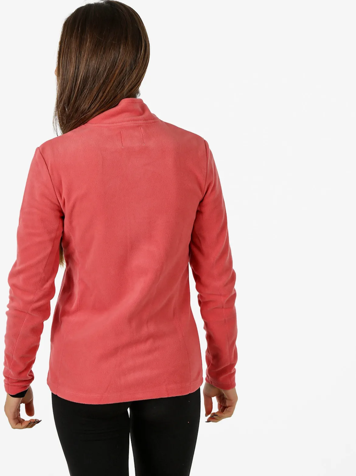 Athl Dpt Felpa donna full zip in micropile - corallo