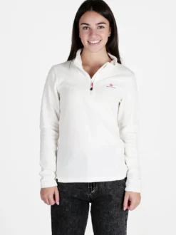 Athl Dpt Felpa donna in micropile mezza zip