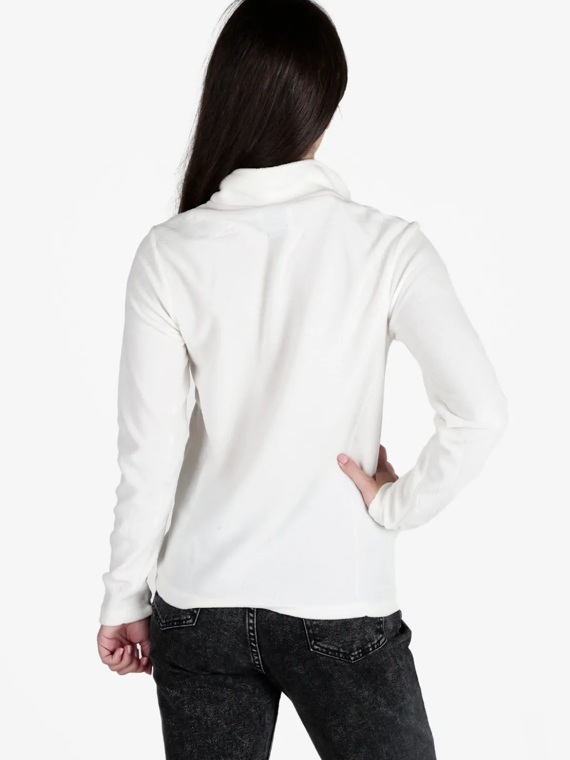 Athl Dpt Felpa donna in micropile mezza zip