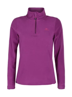 Athl Dpt Felpa donna in micropile mezza zip