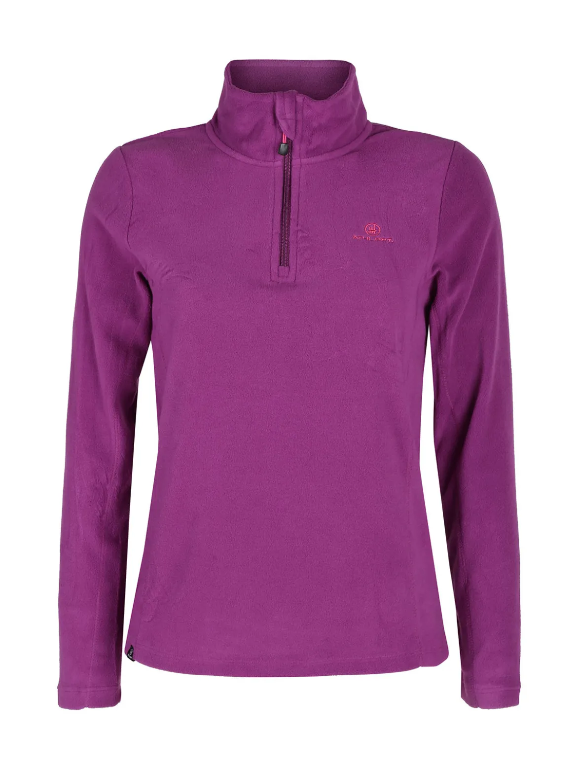 Athl Dpt Felpa donna in micropile mezza zip