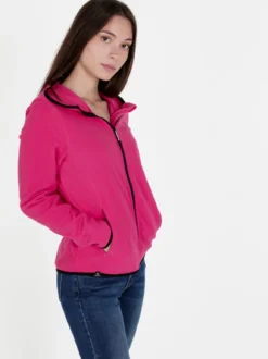 Athl Dpt Felpa donna in pile con cappuccio e zip