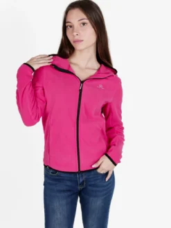 Athl Dpt Felpa donna in pile con cappuccio e zip