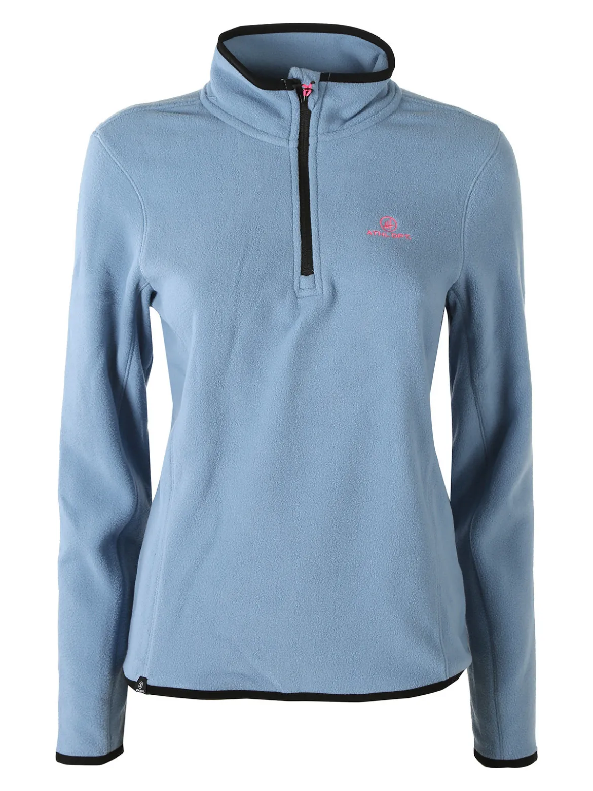 Athl Dpt Felpa donna mezza zip in micropile - azzurro