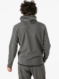 Athl Dpt Felpa uomo con cappuccio e zip in micropile - antracite