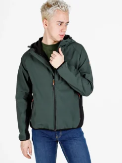 Athl Dpt Giacca da uomo impermeabile con cappuccio e zip