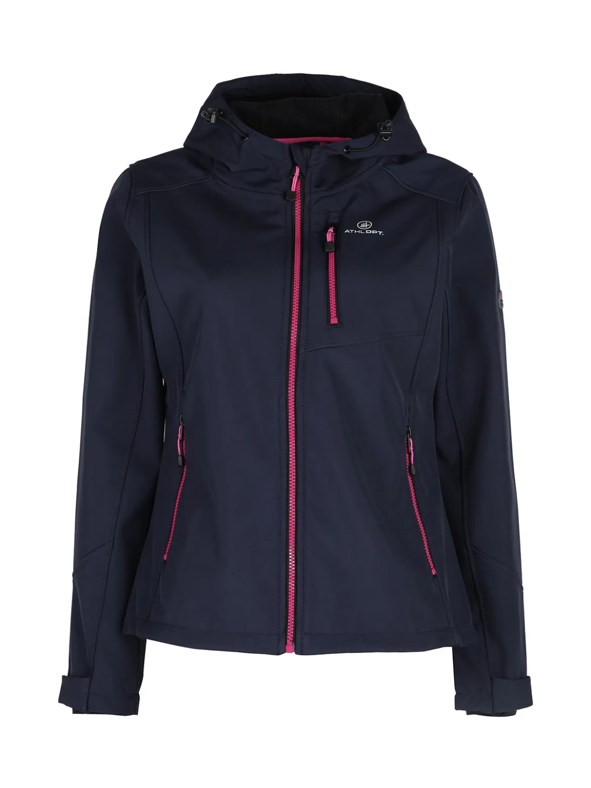 Athl Dpt Giacca impermeabile da donna con cappuccio e interno in pile