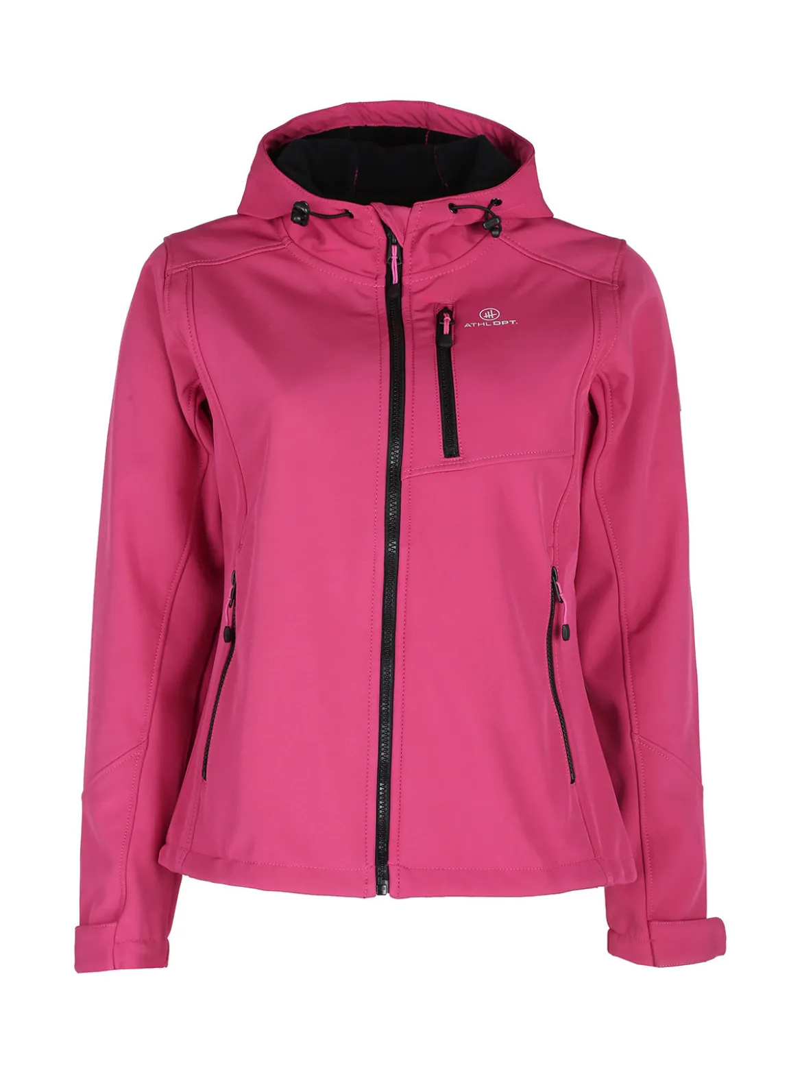 Athl Dpt Giacca impermeabile da donna con cappuccio e interno in pile