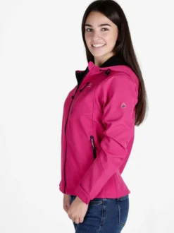 Athl Dpt Giacca impermeabile da donna con cappuccio e interno in pile