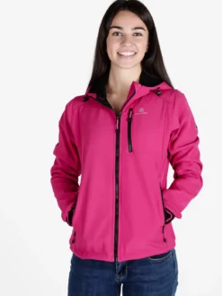Athl Dpt Giacca impermeabile da donna con cappuccio e interno in pile