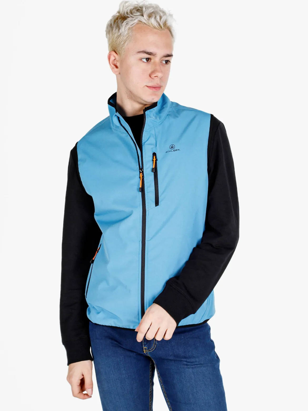 Athl Dpt Gilet da uomo impermeabile con zip