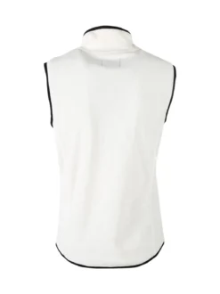 Athl Dpt Smanicato donna in pile con zip - bianco