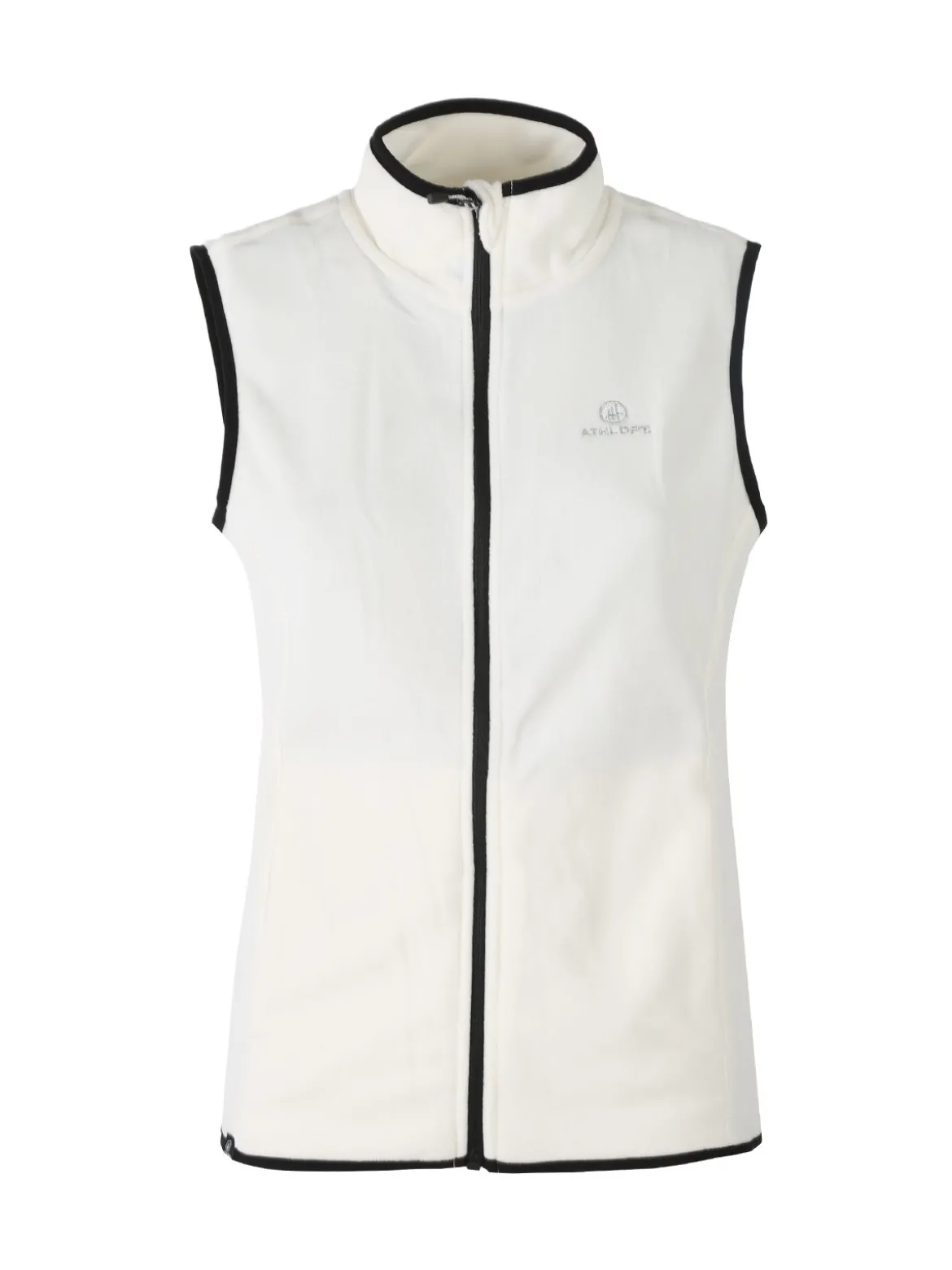 Athl Dpt Smanicato donna in pile con zip - bianco