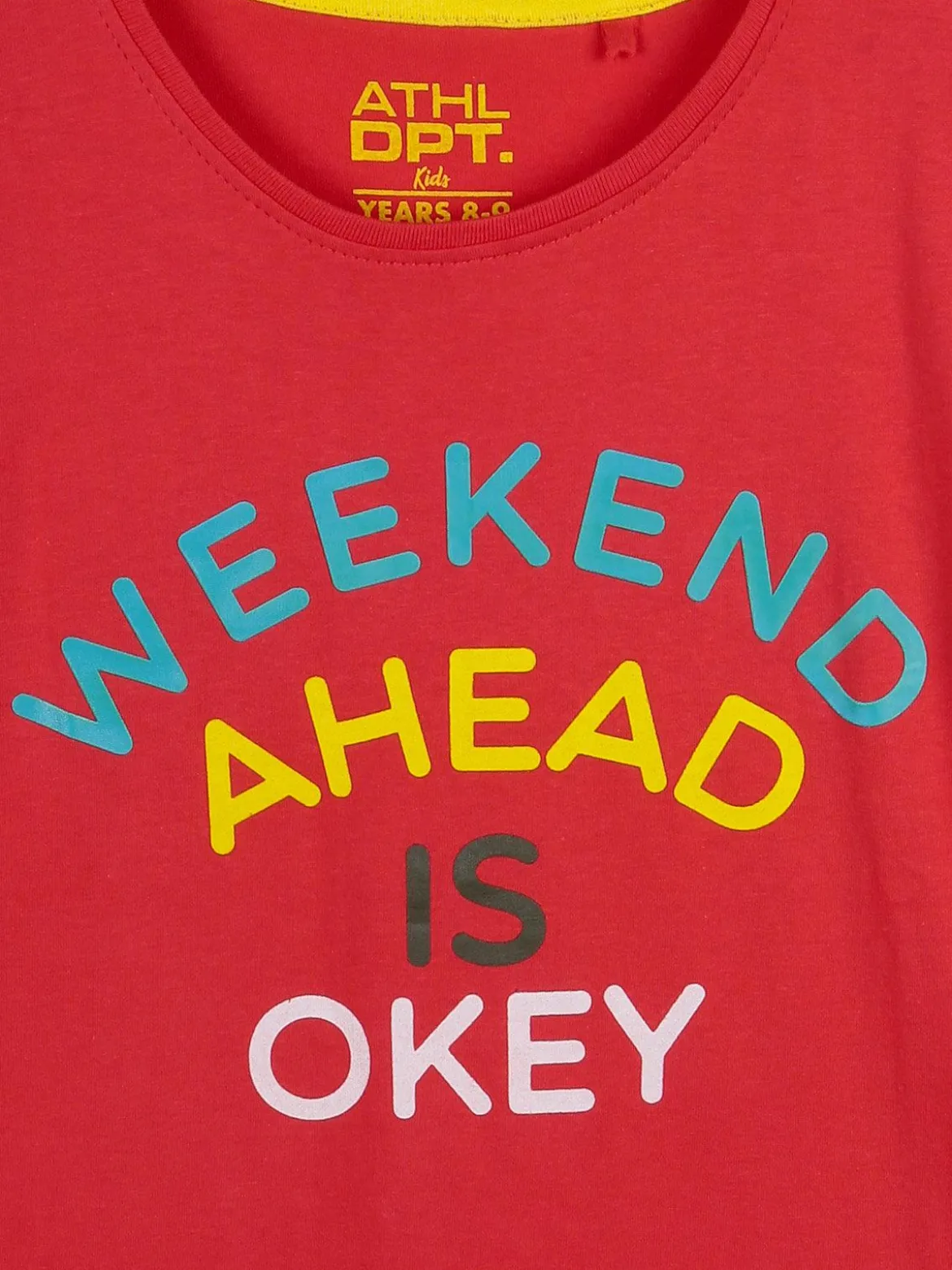Athl Dpt T-shirt con scritte in cotone