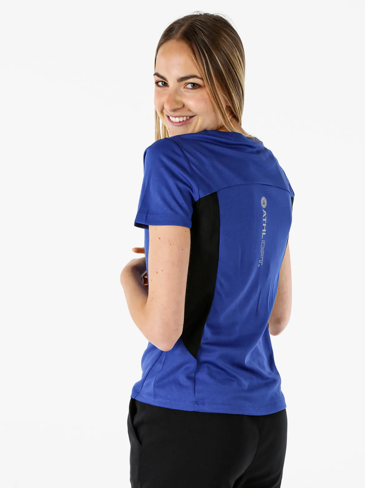 Athl Dpt T-shirt sportiva da donna traspirante - blu
