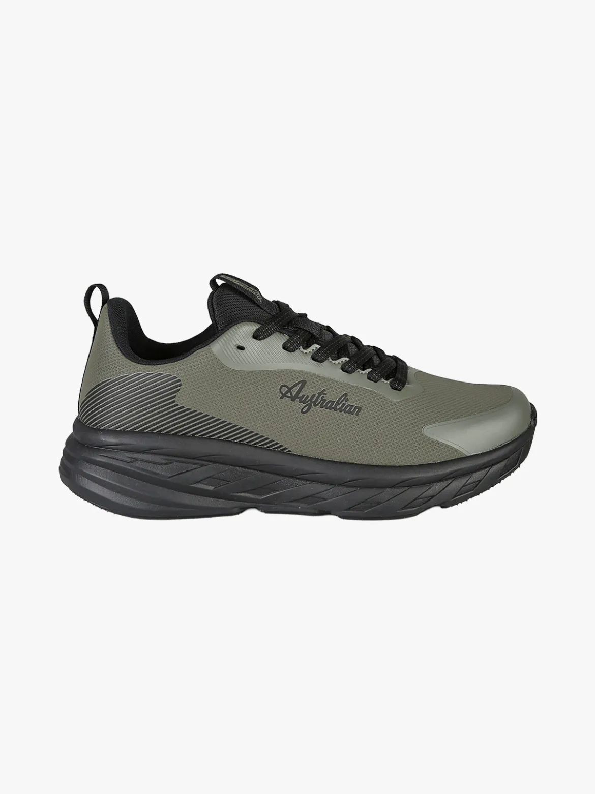 Australian ALPHA Sneakers uomo sportive con suola alta - militare