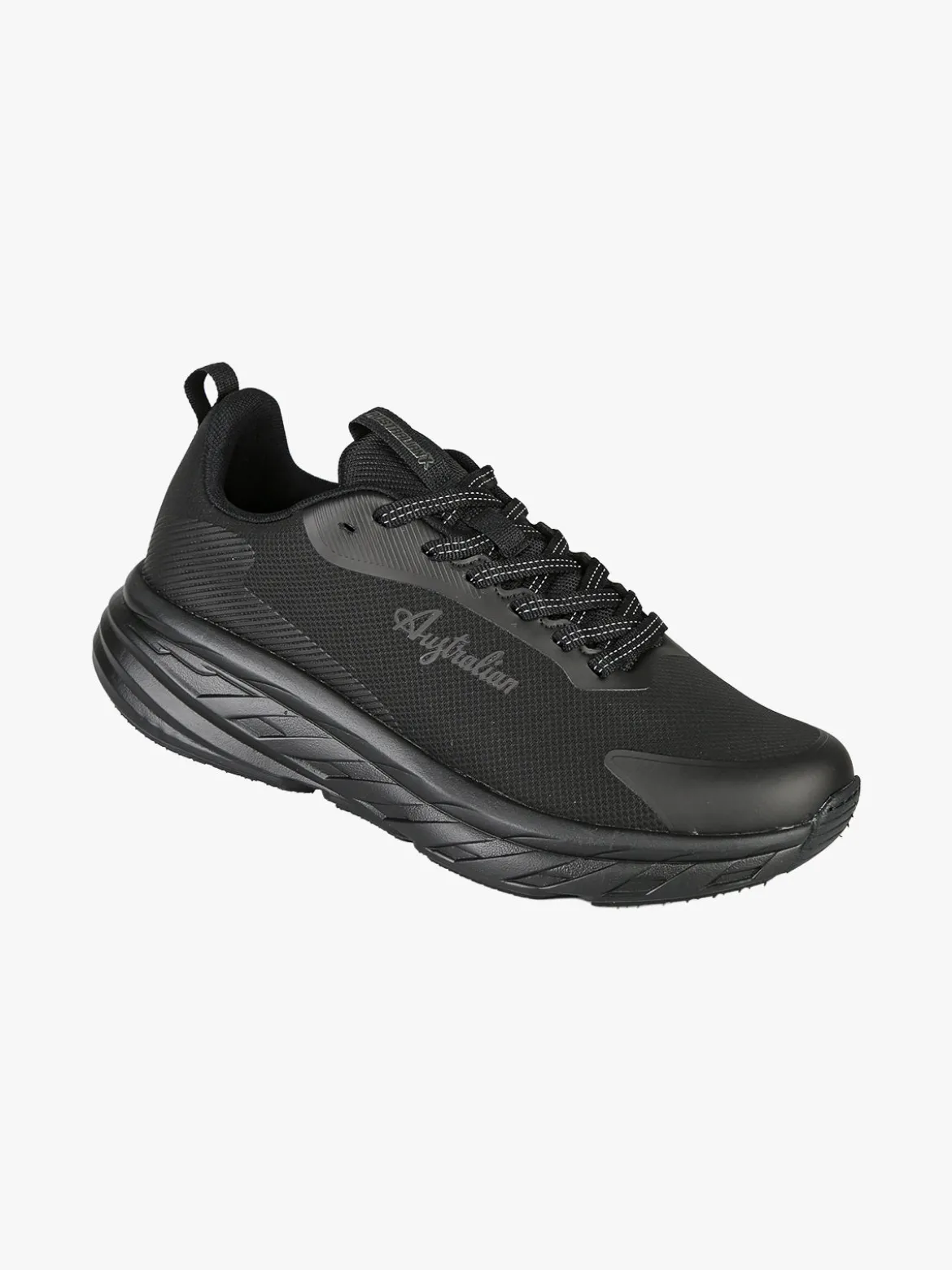 Australian ALPHA Sneakers uomo sportive con suola alta - nero