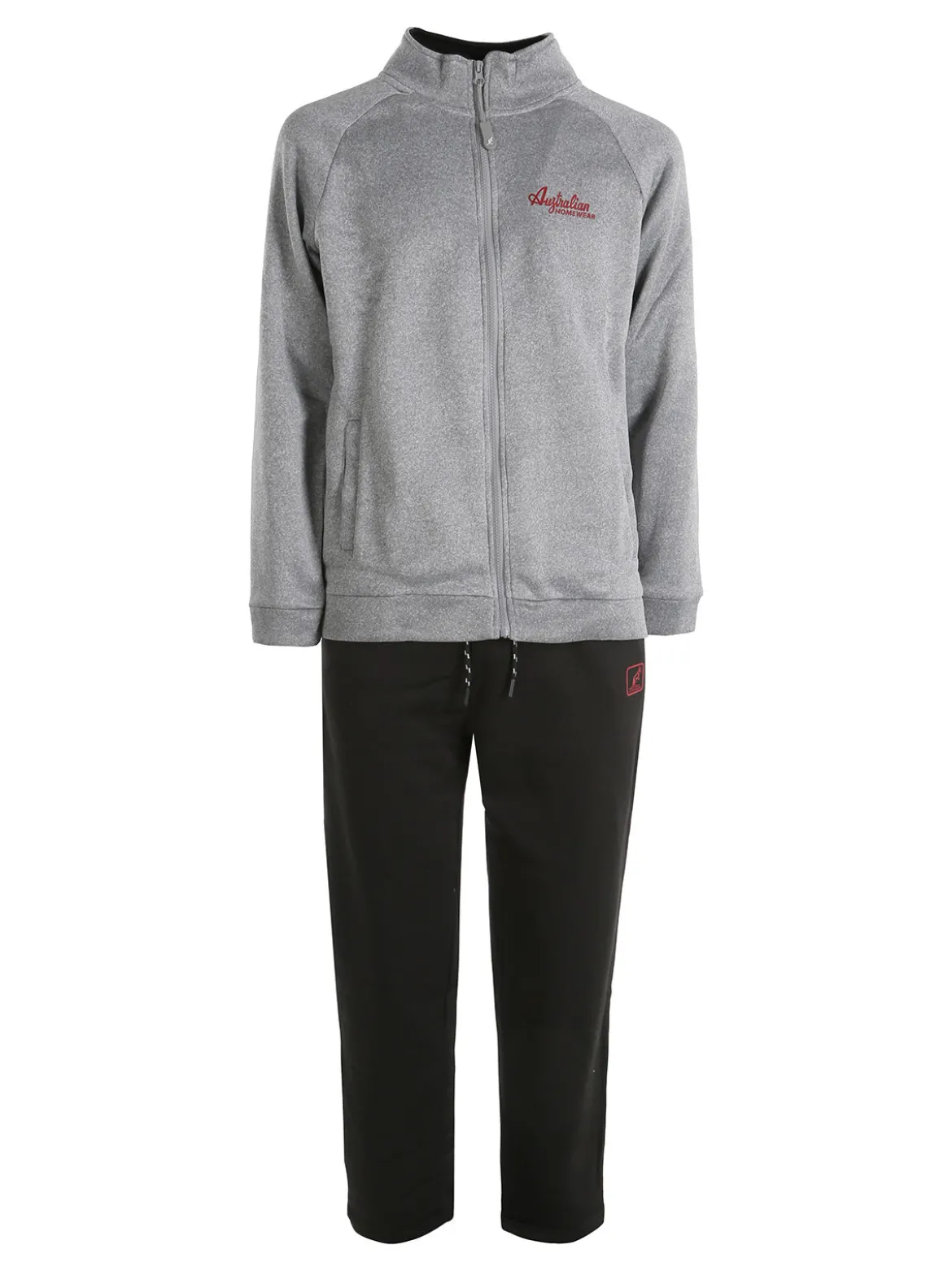 Australian Completo tuta da uomo 2 pezzi full zip con interno felpato - grigio