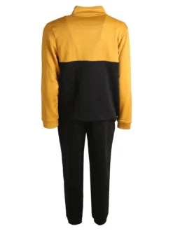 Australian Completo tuta 2 pezzi da uomo full zip con interno felpato - giallo