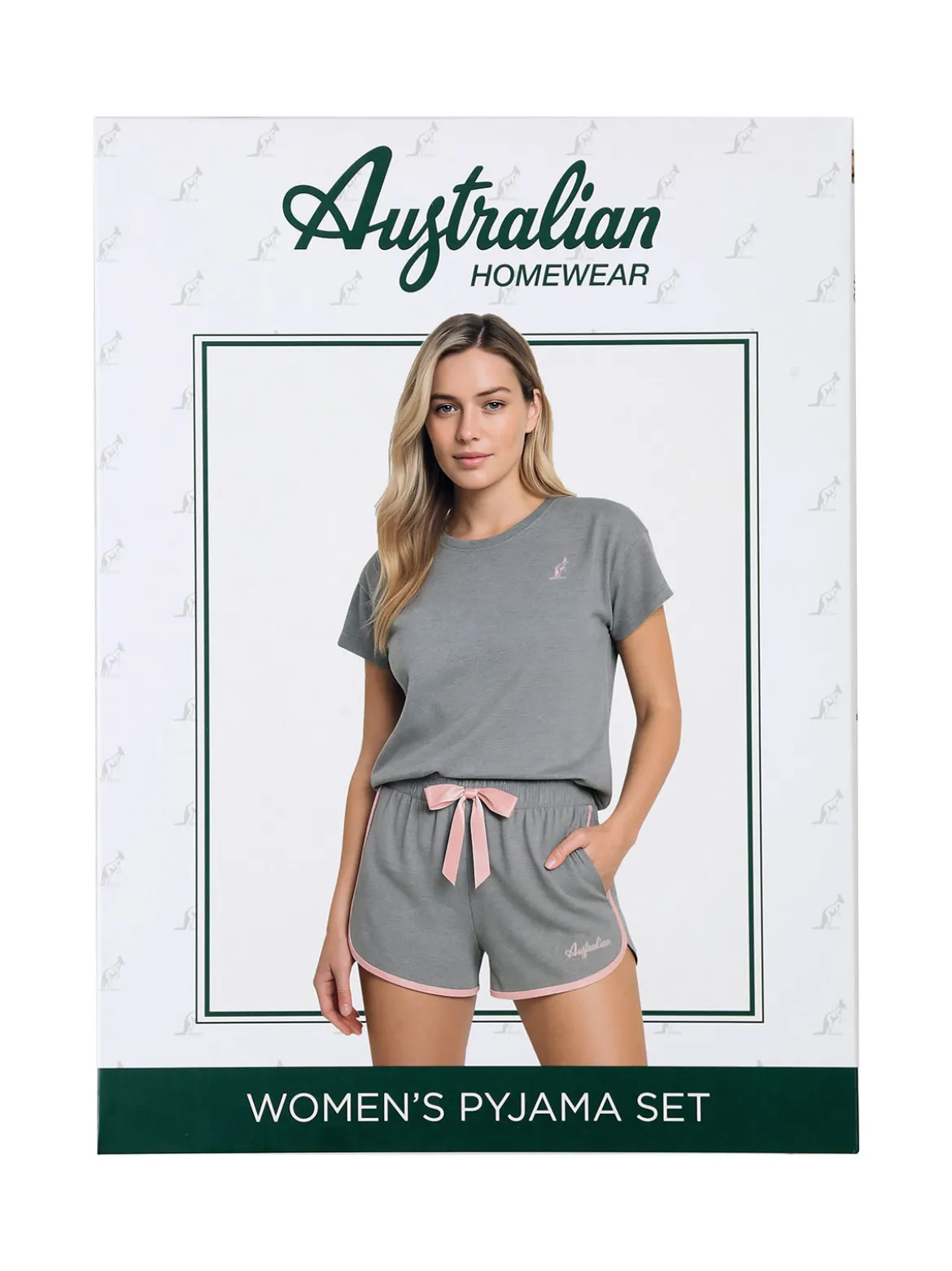 Australian Pigiama corto da donna in cotone - grigio