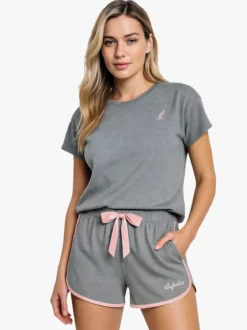 Australian Pigiama corto da donna in cotone - grigio