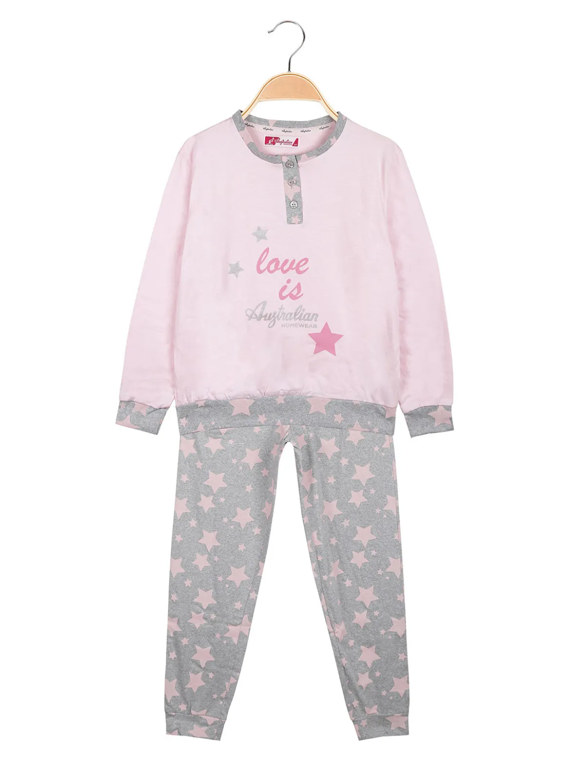 Australian Pigiama lungo da bambina in caldo cotone