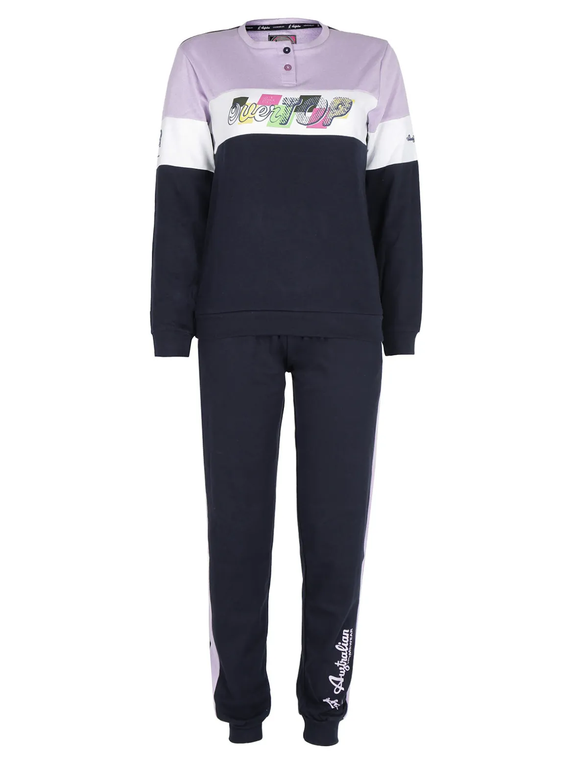 Australian Pigiama lungo da donna in misto cotone