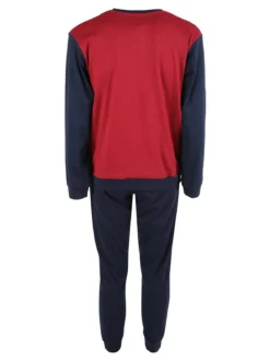 Australian Pigiama lungo da uomo in misto cotone interlock - bordeaux