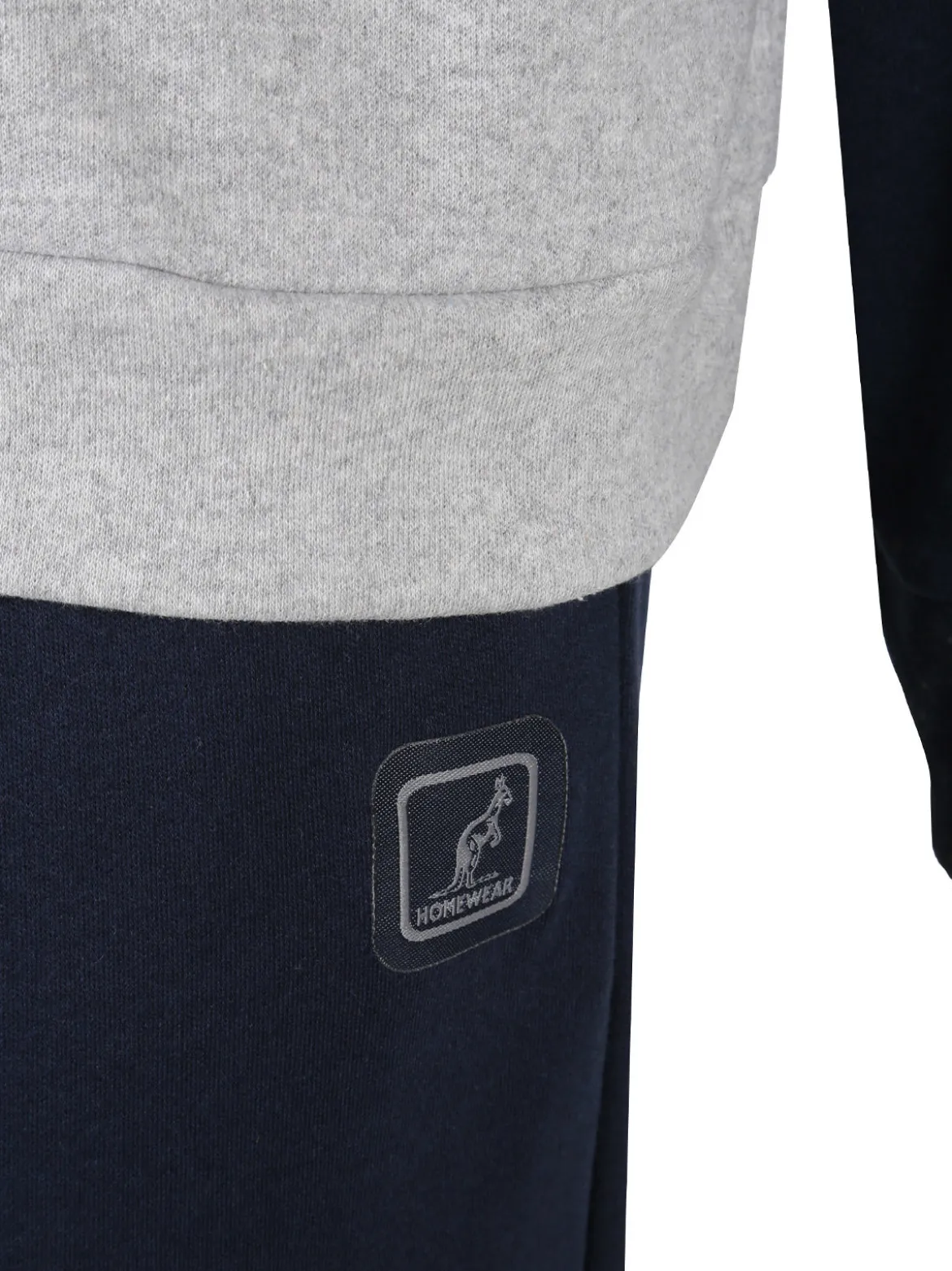 Australian Pigiama lungo da uomo in misto cotone interlock - grigio