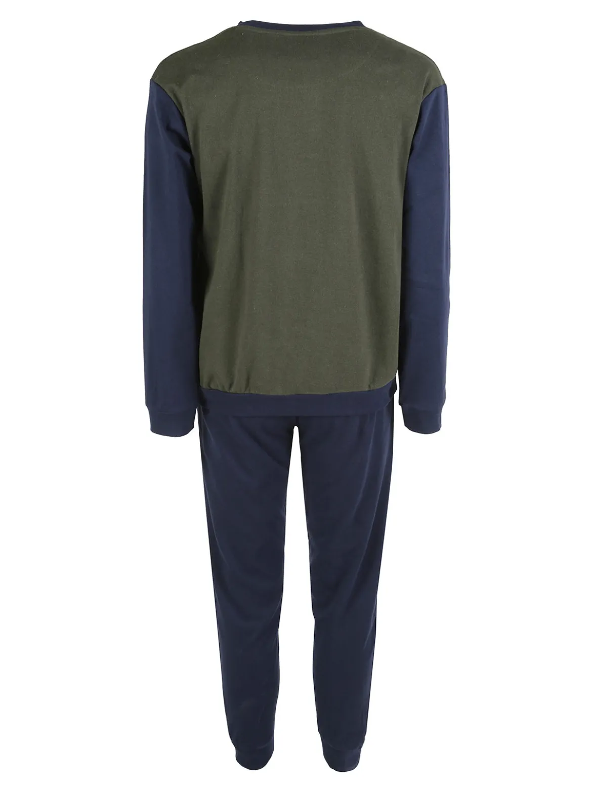 Australian Pigiama lungo da uomo in misto cotone interlock - blu scuro