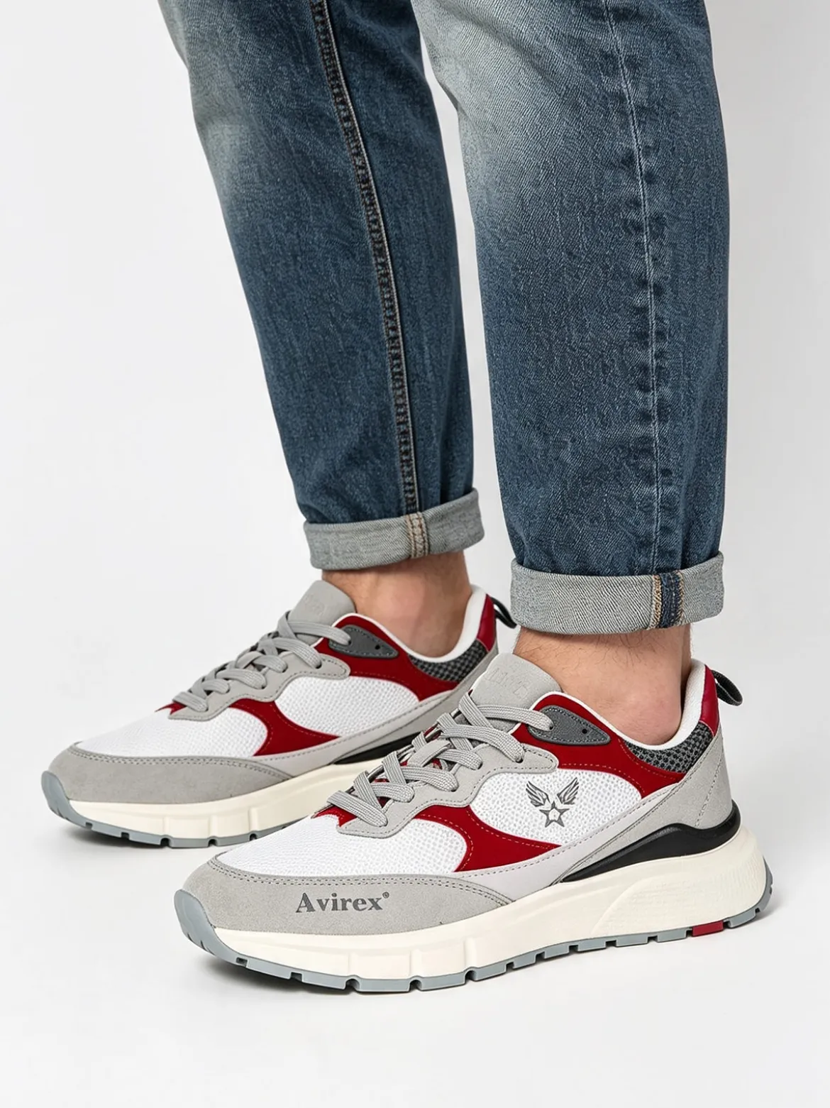 Avirex Sneakers stringate da uomo - rosso