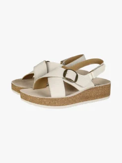 Axa Shoes Sandali donna con fibbia e cinturino a strappo - ghiaccio
