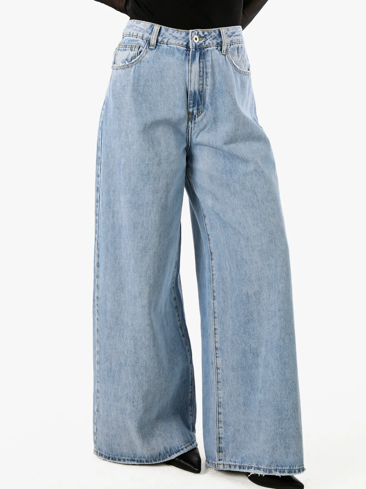 Ayaaa Jeans donna a gamba larga - jeans