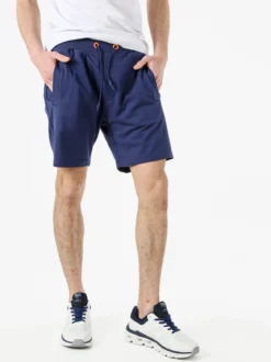 Baci & Abbracci Bermuda da uomo in cotone con coulisse - blu scuro