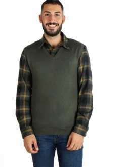 Baci & Abbracci Gilet uomo smanicato in maglia