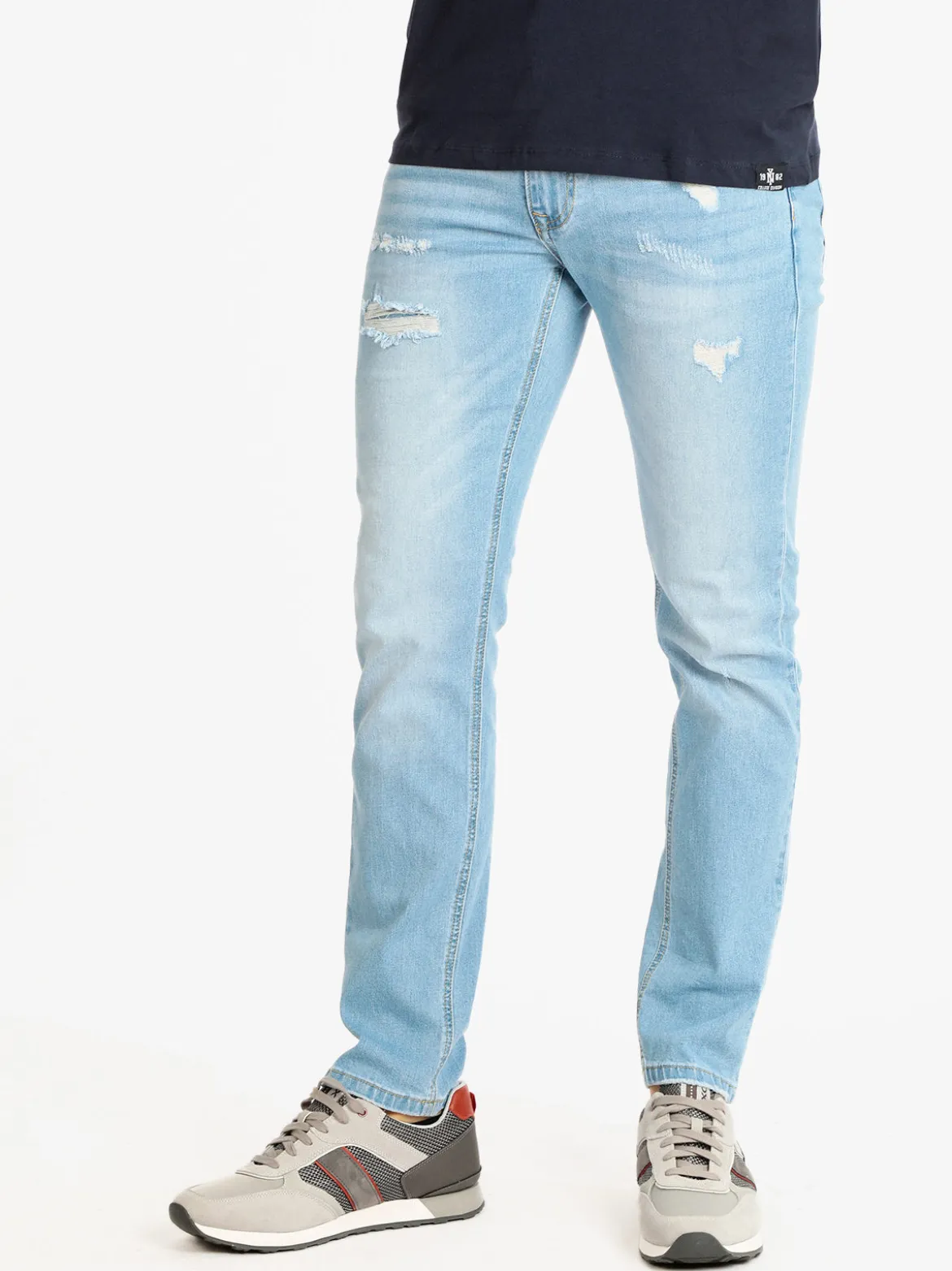 Baci & Abbracci Jeans chiari da uomo con strappi