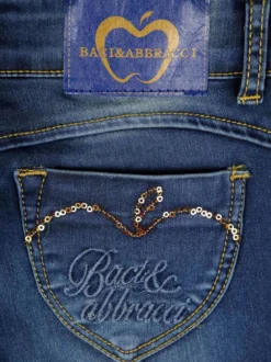 Baci & Abbracci Jeans con paillettes bambina