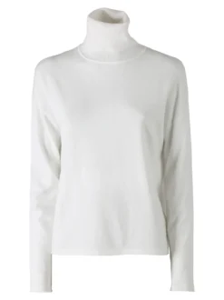 Baci & Abbracci Maglia dolcevita da donna tinta unita - bianco