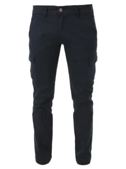 Baci & Abbracci Pantaloni uomo in cotone con tasconi - blu scuro