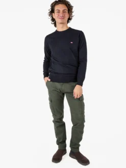 Baci & Abbracci Pantaloni uomo in cotone con tasconi - militare