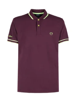 Baci & Abbracci Polo da uomo fluo a maniche corte in cotone